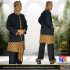 PANGSI DEWASA HITAM KOMBINASI BATIK DENGAN DODOT ( Batik Coklat )