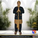 PANGSI ANAK HITAM KOMBINASI BATIK DENGAN DODOT ( Batik Coklat )