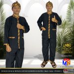 PANGSI SUNDA DEWASA HITAM KOMBINASI BATIK [ Batik Coklat – P190602 ]