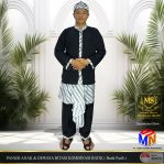 PANGSI ANAK HITAM KOMBINASI BATIK DENGAN DODOT ( Batik Putih )