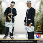 PANGSI DEWASA HITAM KOMBINASI BATIK DENGAN DODOT ( Batik Putih )