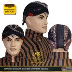 BLANGKON GAYA JOGJA JEBEH BATIK PUTIH [ B210312 ]