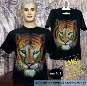 KAOS LUKIS HARIMAU [ KAOS-MS200413 ]