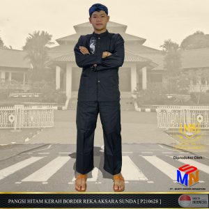 PANGSI BORDIR PUTIH REKA AKSARA SUNDA  [ P210628 ]