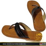 SENDAL TARUMPAH KULIT HITAM [ S210905-LT04 ]